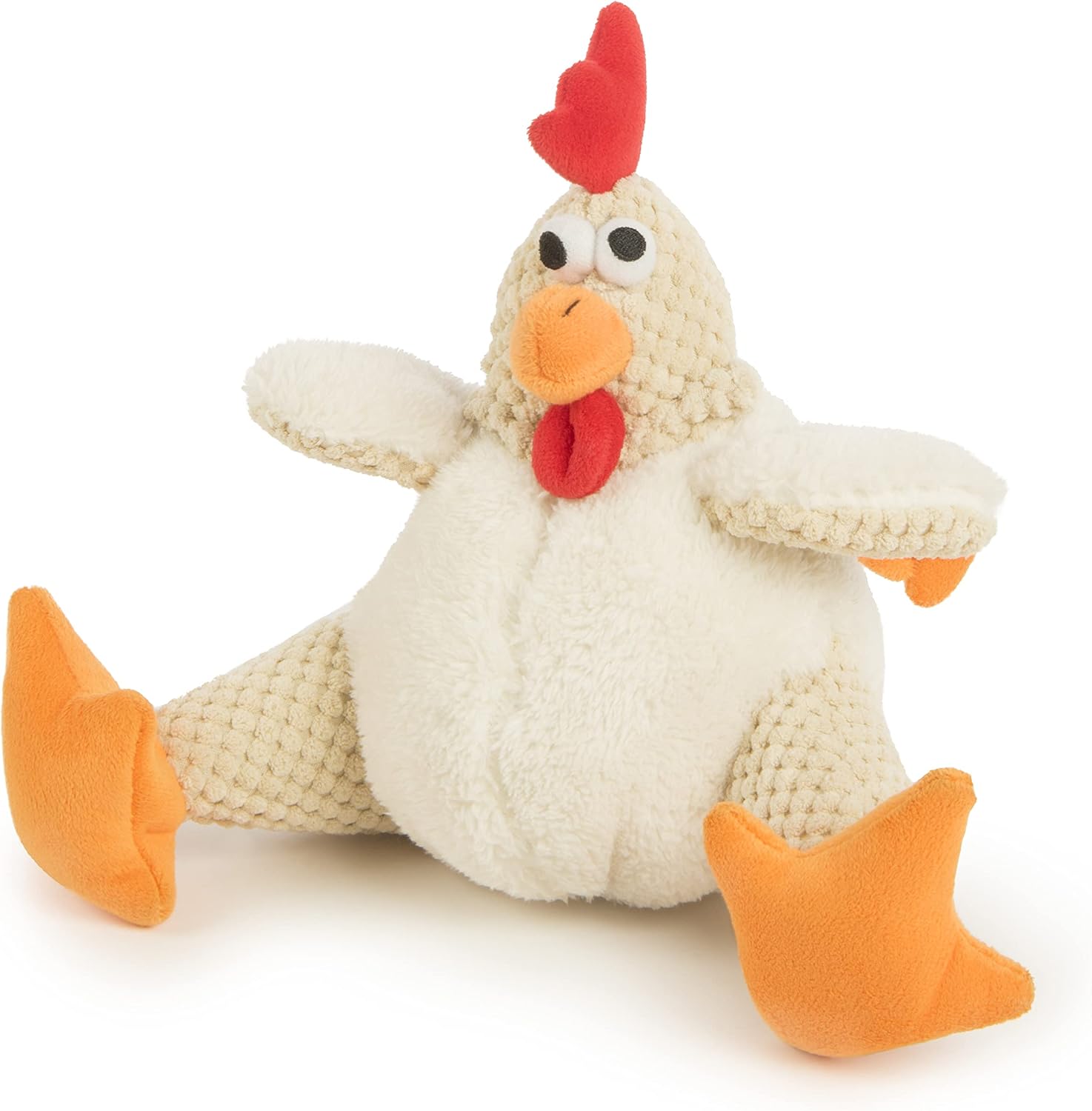goDog Checkers Fat Rooster showing textured checkered fabric closeup