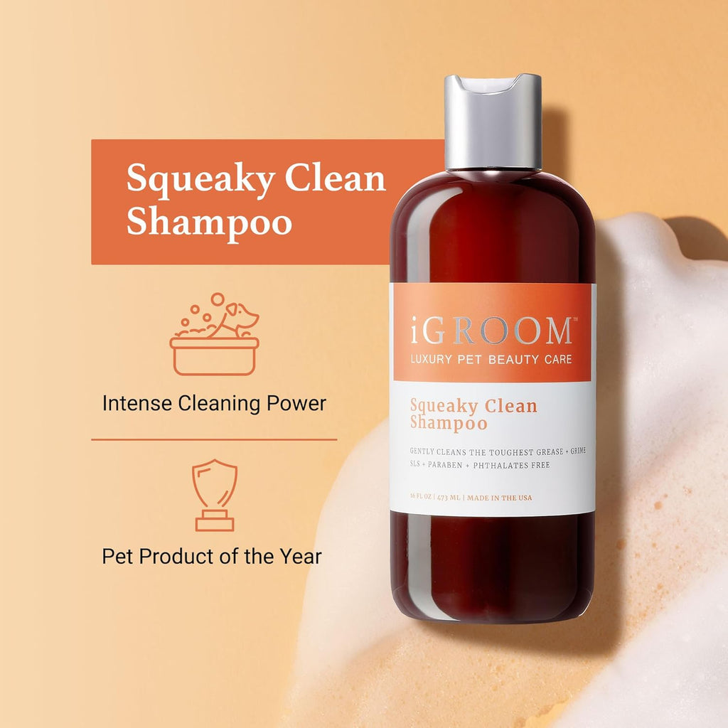 iGroom Squeaky Clean shampoo bottle label details