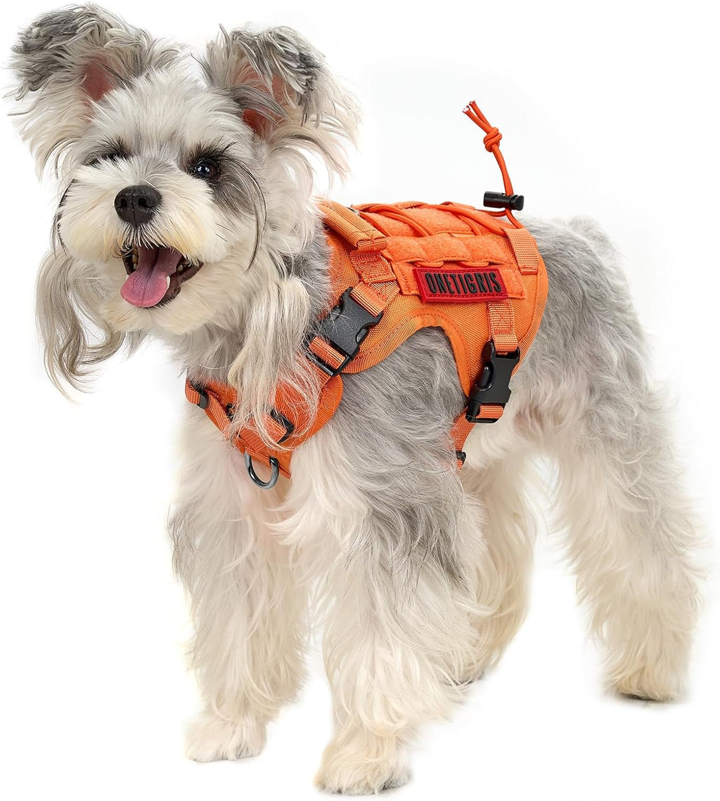 OneTigris Tactical Dog Harness Vest,No-Pull Service Dog Vest with Hook & Loop Panels,Adjustable Dog Vest Harness for Walking Hiking Training(Pink,L) - Image 9
