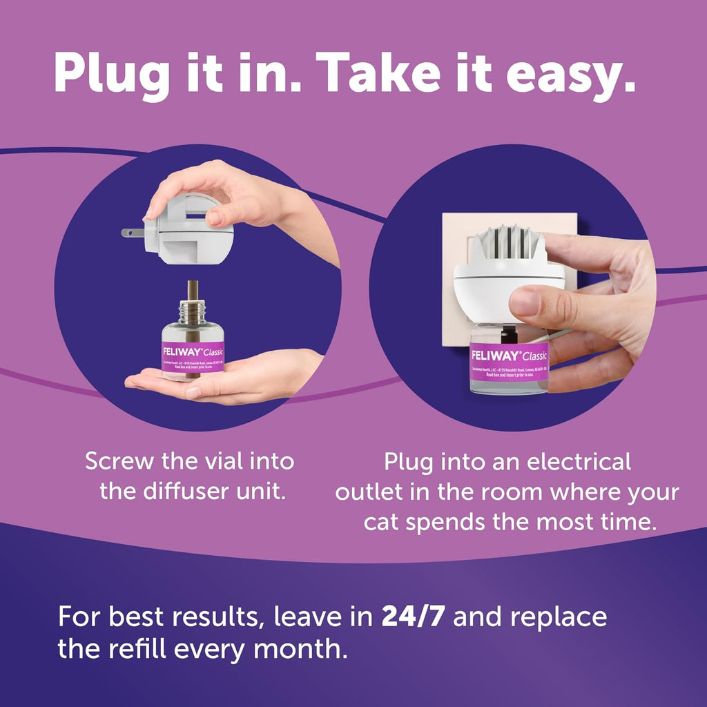 Feliway diffuser replacement vial lifestyle placement