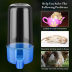 Set of four Weewooday automatic bird water and seed feeders for small pets
