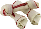 Dingo premium large size rawhide bones showing the real chicken center detail
