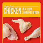 Grain-free shredded chicken dog food pouches
