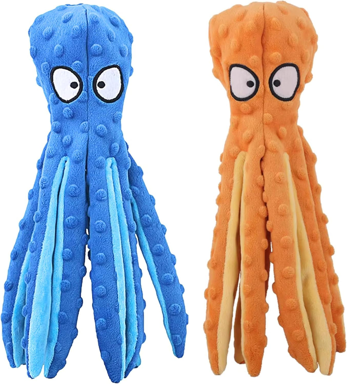 Tail Town octopus toy showing squeaky head and crinkle tentacles