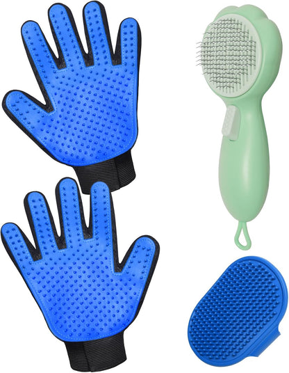 Close up of silicone bristles capturing pet fur