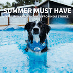 Water activated dog cooling scarf with adjustable velcro closure strap