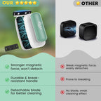 AQQA Aquarium Magnet Glass Cleaner - Enhanced Magnetic Fish Tank Cleaner with 2 Types of Blades, Self-Floating Aquarium Glass Scrubber Algae Scrapers for up 0.32" Thick Glass/Acrylic Aquariums (S) - Image 9