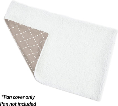 Poly-cotton mushroom diamond patterned side of the thirty inch pet crate mat cover