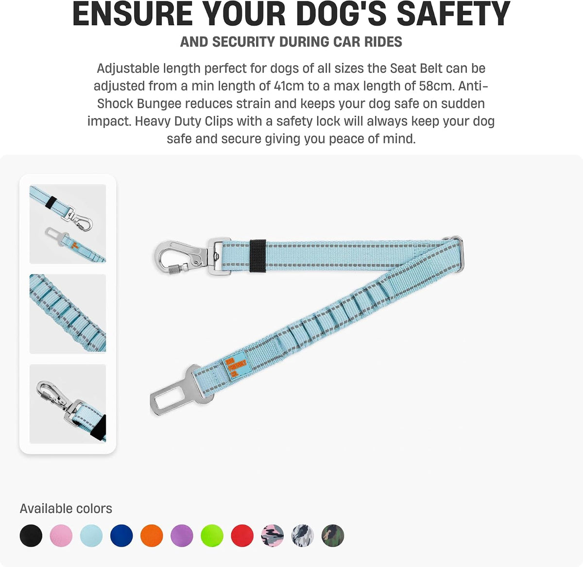 Close up of Dog Friendly Co anti shock bungee mechanism