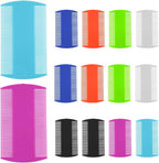 Lusofie 14 piece double sided flea comb set front view