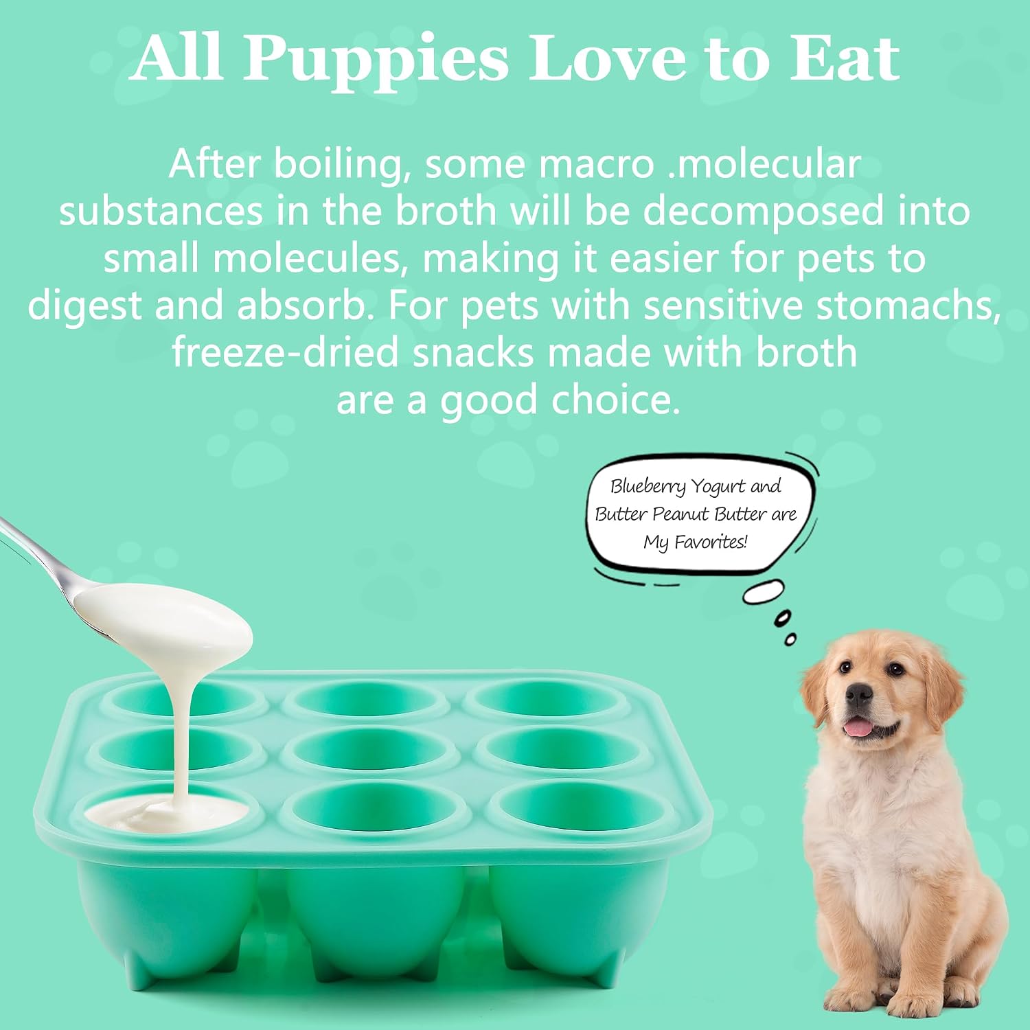 BPA-free food grade silicone mold for homemade pet treats