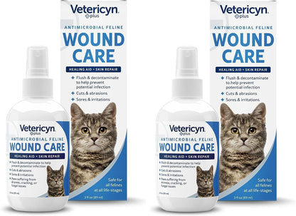 Vetericyn plus 3 ounce bottle displaying application instructions and active ingredients