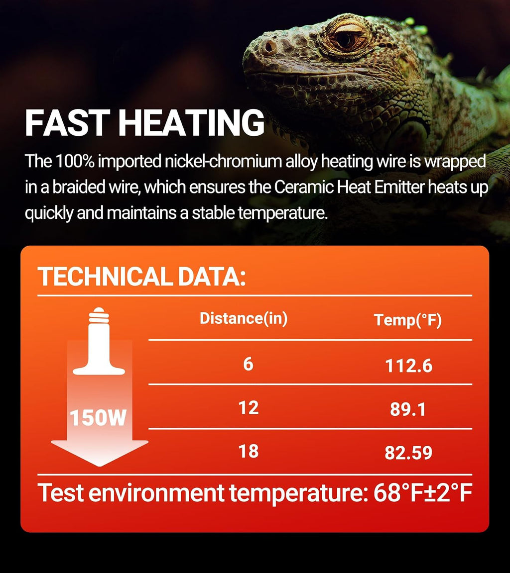 REPTI ZOO non light emitting infrared terrarium heater bulbs