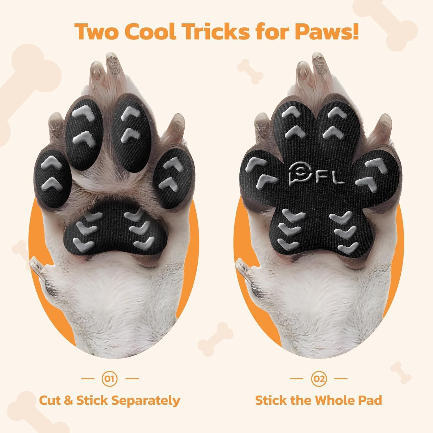 Full set of 48 pieces anti slip dog paw pads
