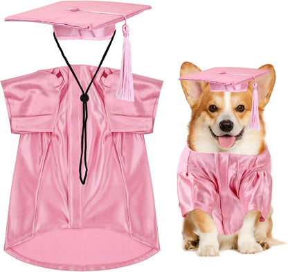 Adjustable mini graduation hat for dogs and cats close up view