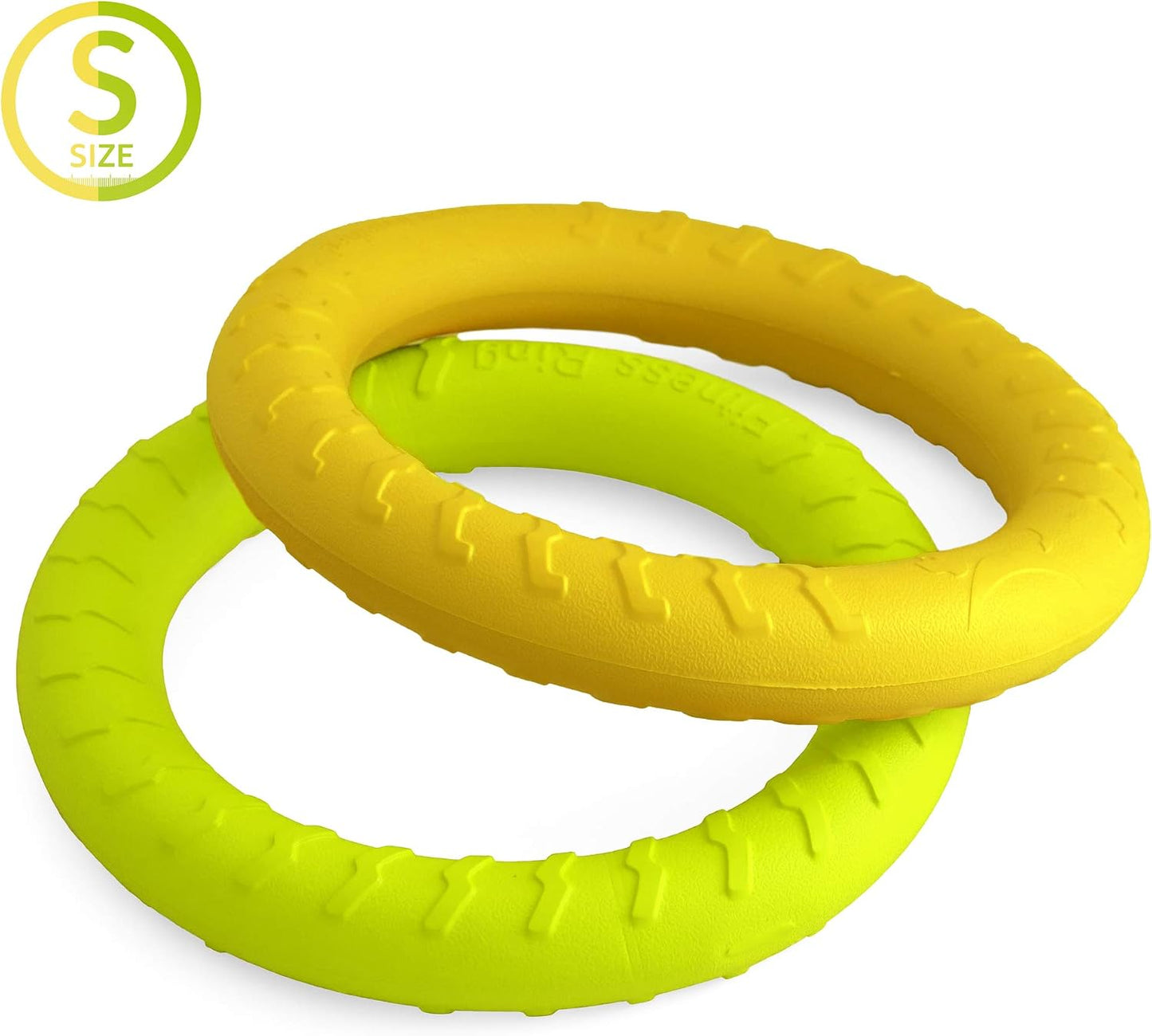 PetSpy dog ring toy being used for tug of war
