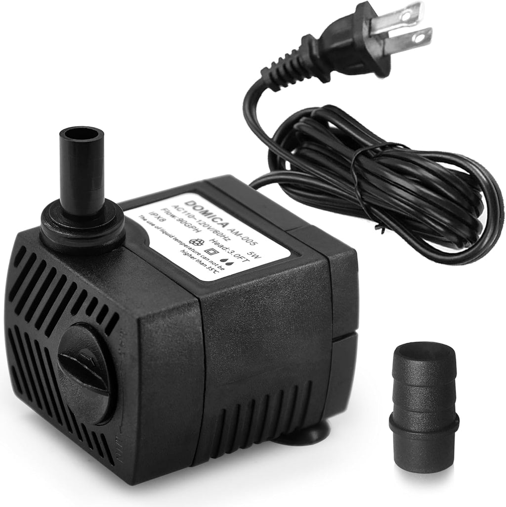 DOMICA mini submersible fountain pump front view