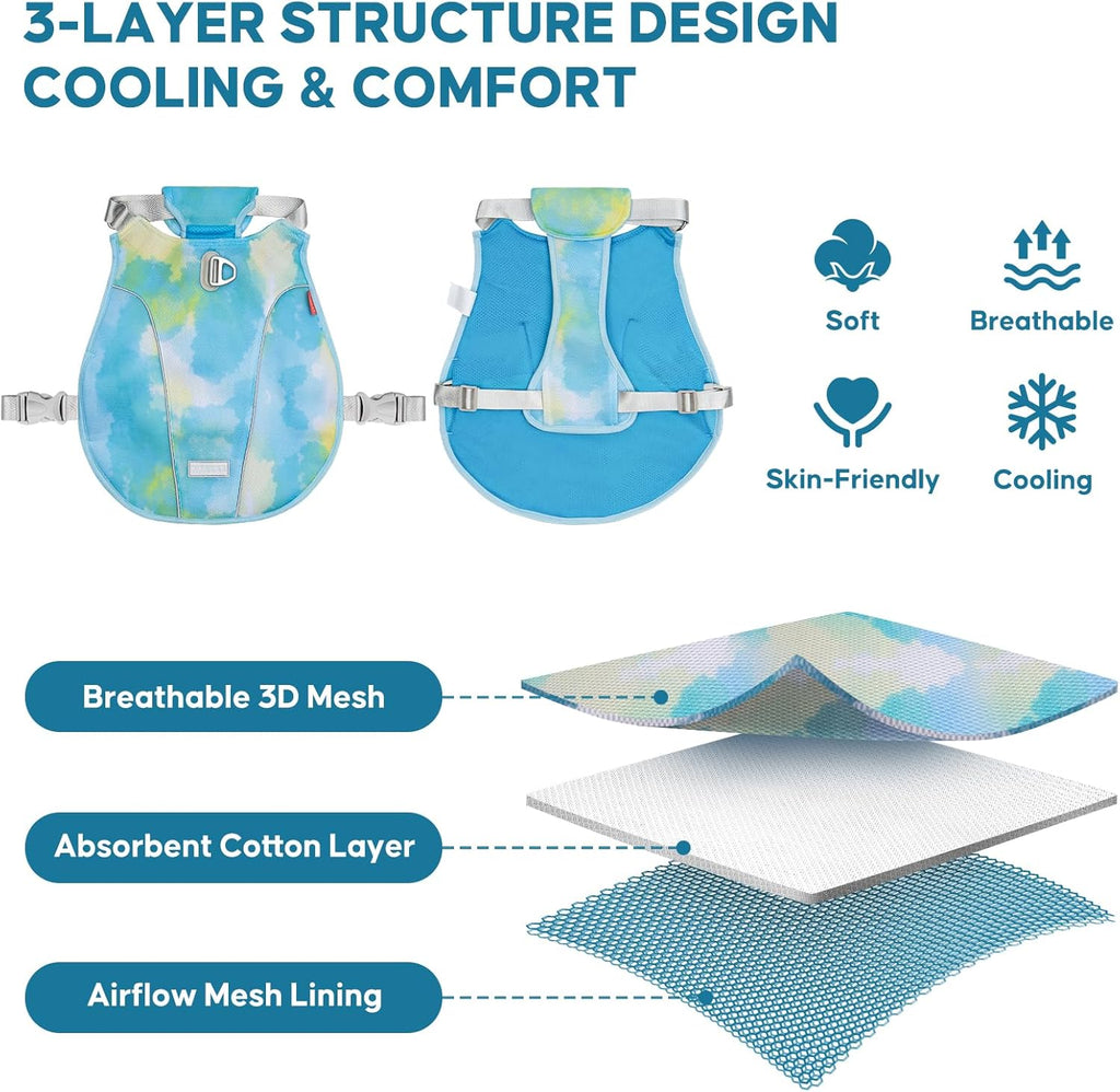Side view of Kyeese mesh dog cooling shirt