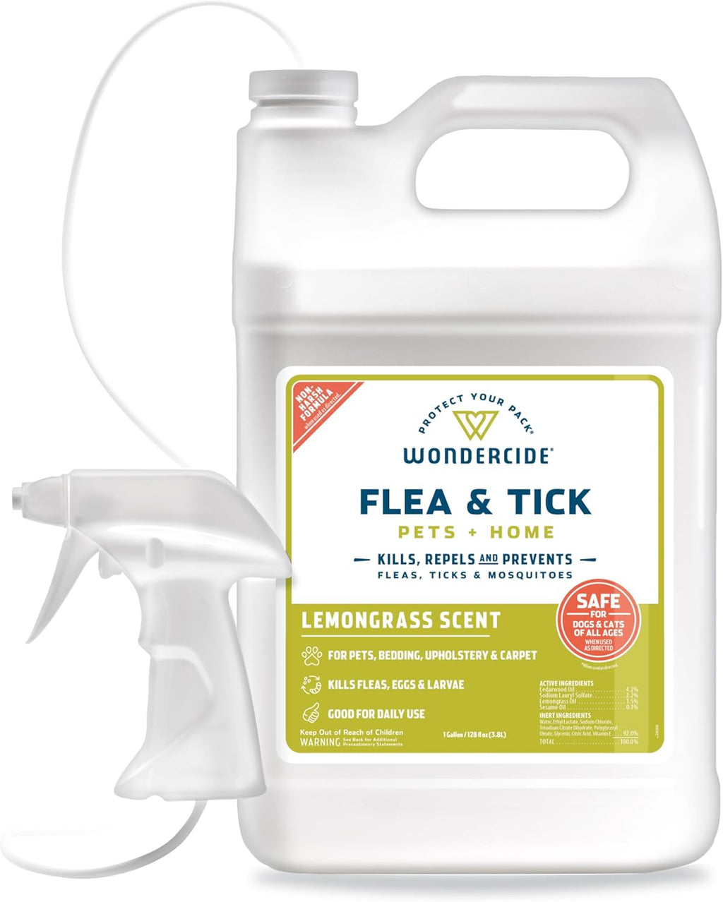 Wondercide - Flea, Tick & Mosquito Spray for Dogs, Cats, and Home - Flea and Tick Killer, Control, Prevention, Treatment - with Natural Essential Oils - Pet and Family Safe - Lemongrass 32 oz - Image 12