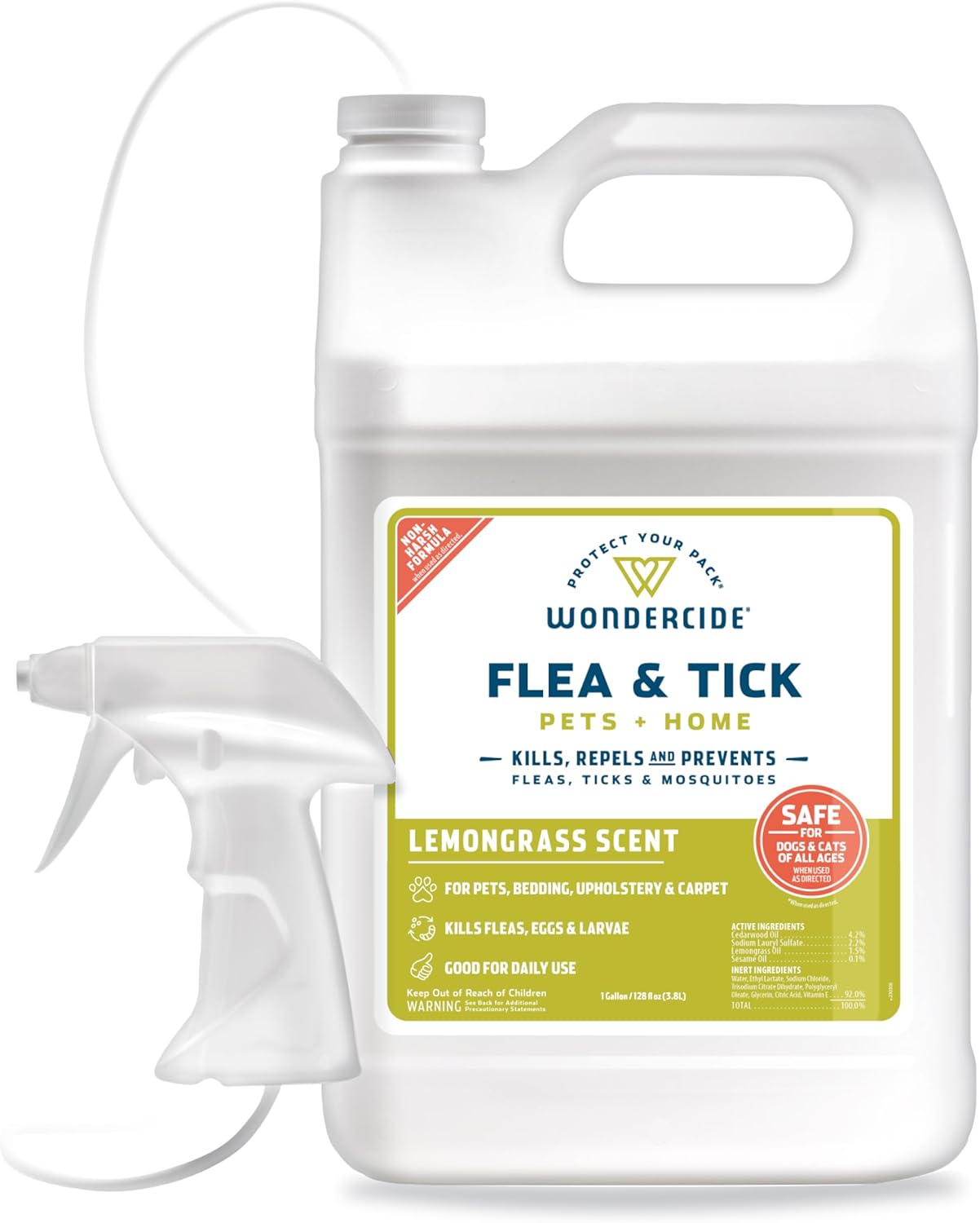 Wondercide - Flea, Tick & Mosquito Spray for Dogs, Cats, and Home - Flea and Tick Killer, Control, Prevention, Treatment - with Natural Essential Oils - Pet and Family Safe - Lemongrass 32 oz - Image 12