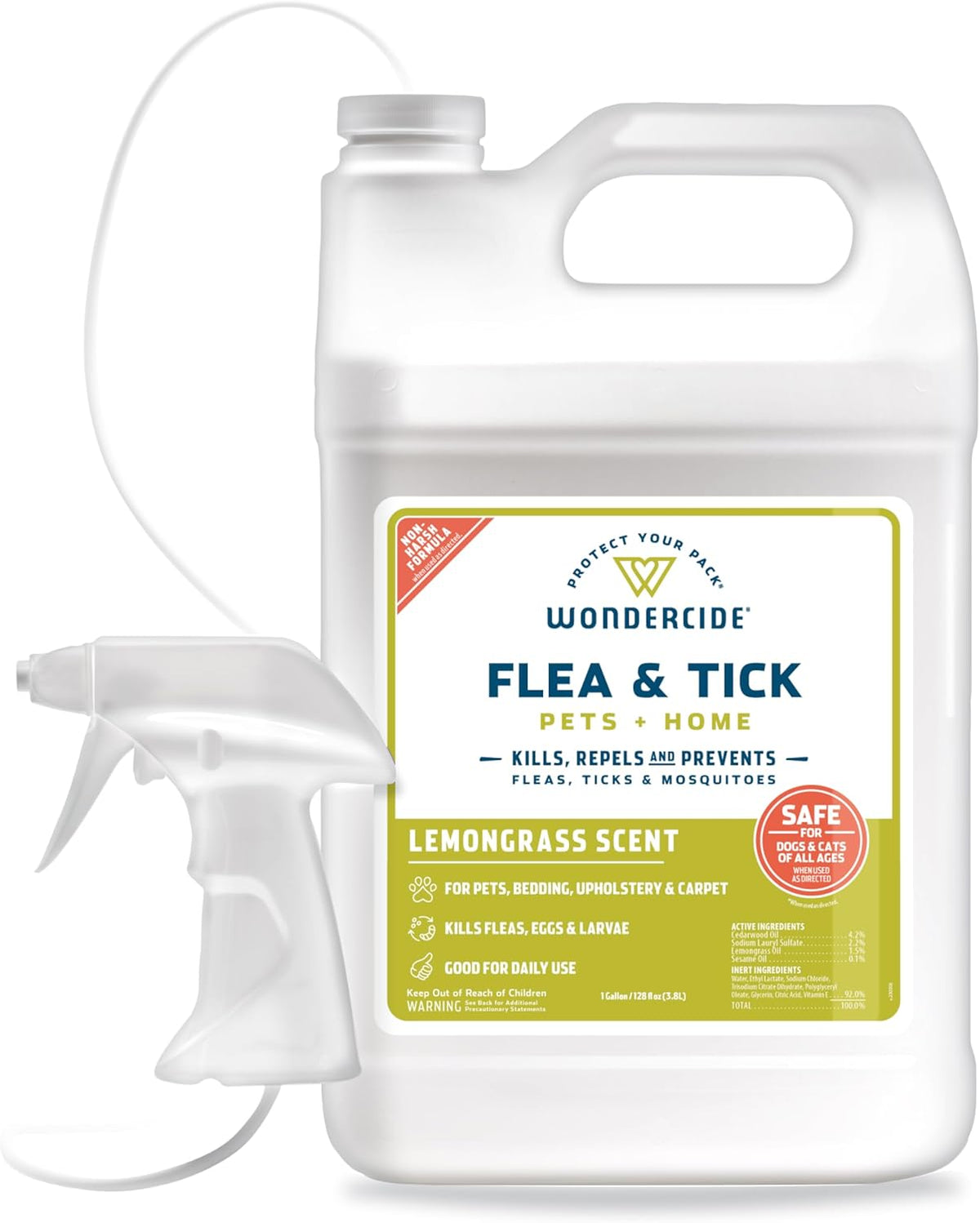 Wondercide - Flea, Tick & Mosquito Spray for Dogs, Cats, and Home - Flea and Tick Killer, Control, Prevention, Treatment - with Natural Essential Oils - Pet and Family Safe - Lemongrass 32 oz - Image 12