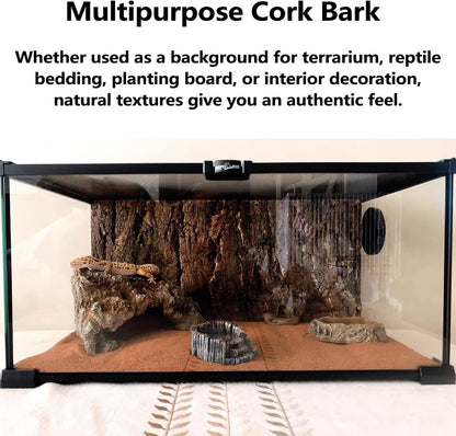 Water rinsing process for cleaning a reusable cork bark terrarium mat safely.