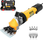 PAT JUUMG professional farm animal haircut kit showing dual replacement carbon brushes