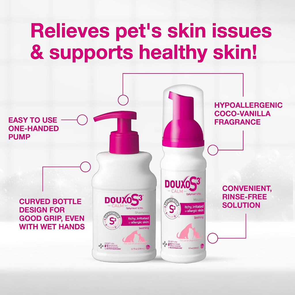 Close up of Douxo S3 Calm shampoo texture