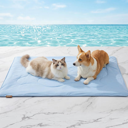 ZOMISIA Premium Cooling Blanket for Large Dogs - Q-MAX>0.5 Breathable Washable Dog Cooling Mat, Travel Soft Pet Summer Essentials, Grey, 40"x50" - Image 13