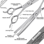 Fengliren high end dog blending scissors displaying the complete premium pet grooming kit.
