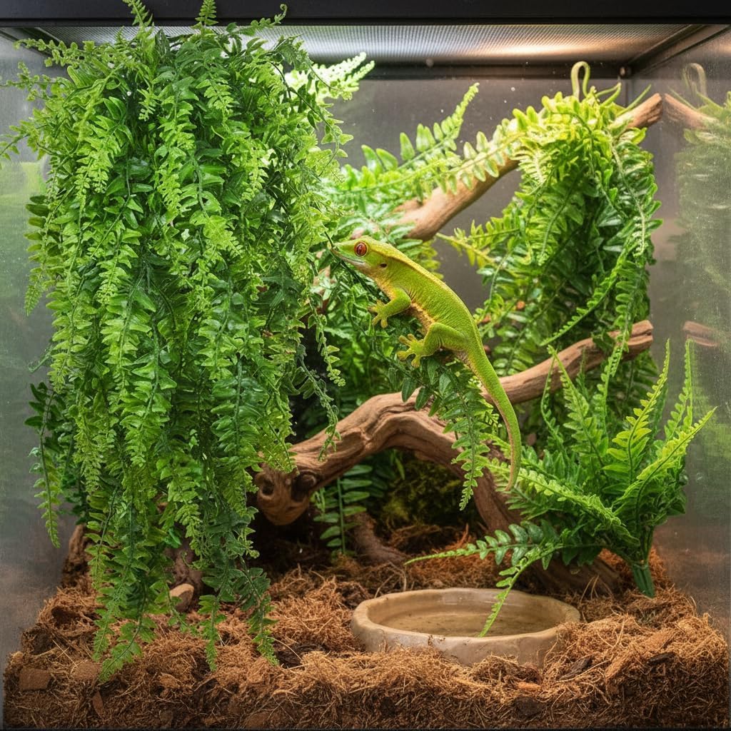 Detailed view of suction cup mounting system for terrarium plants