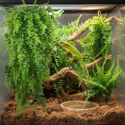 Detailed view of suction cup mounting system for terrarium plants