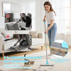 Pet hair removal tool kit components spread out