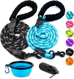 COOYOO Dog Leash 6 FT Heavy Duty - Comfortable Padded Handle - 1/2 inch Reflective Dog Leash for Medium Large Dogs with Poo Bag Dispenser - Image 9