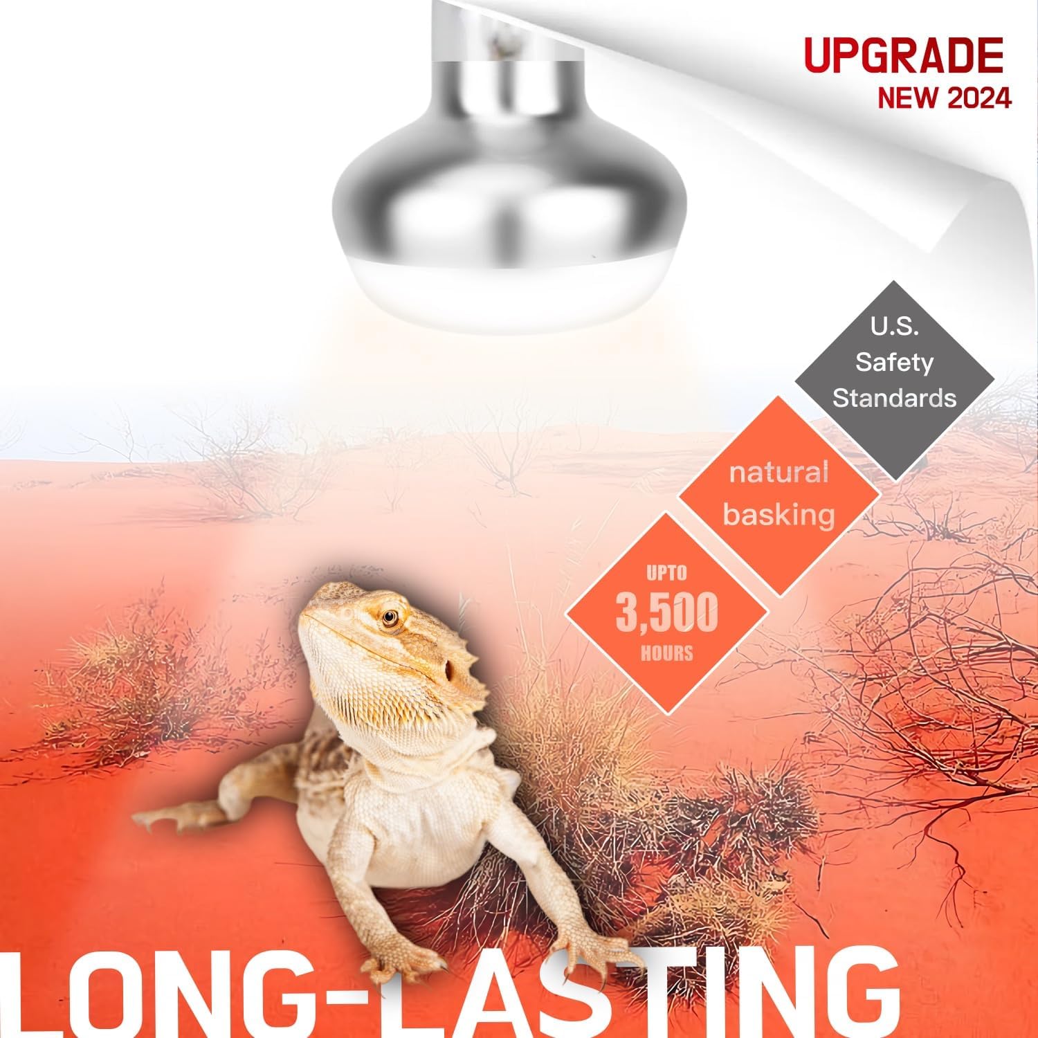 Reptiking intense basking spot lamp for terrariums packaging view