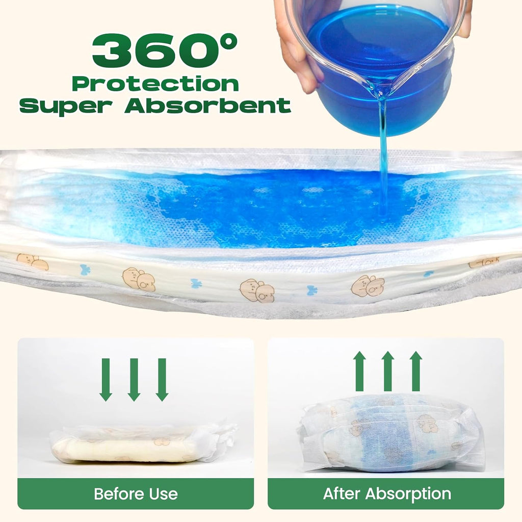 Tear away side seams on disposable pet diaper for easy removal