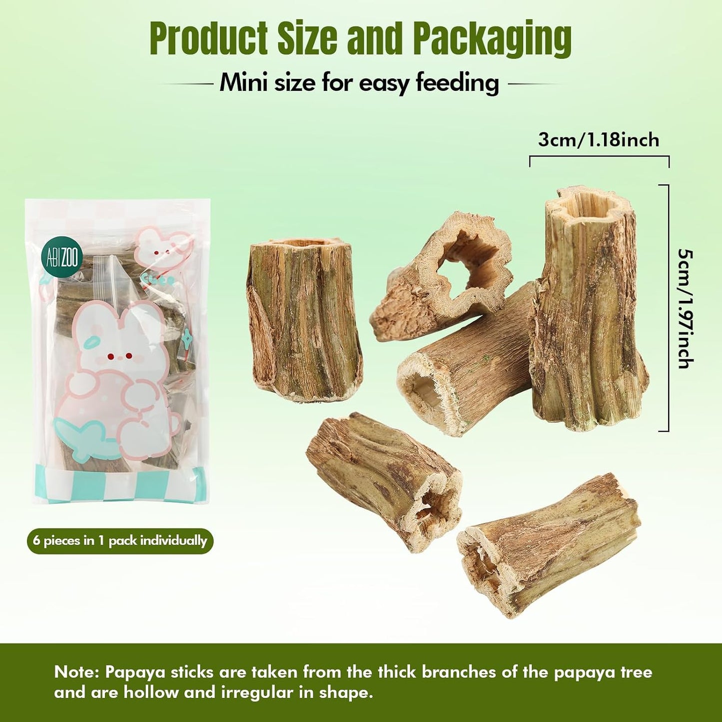 Abizoo organic rabbit chewing treats for stress and boredom relief