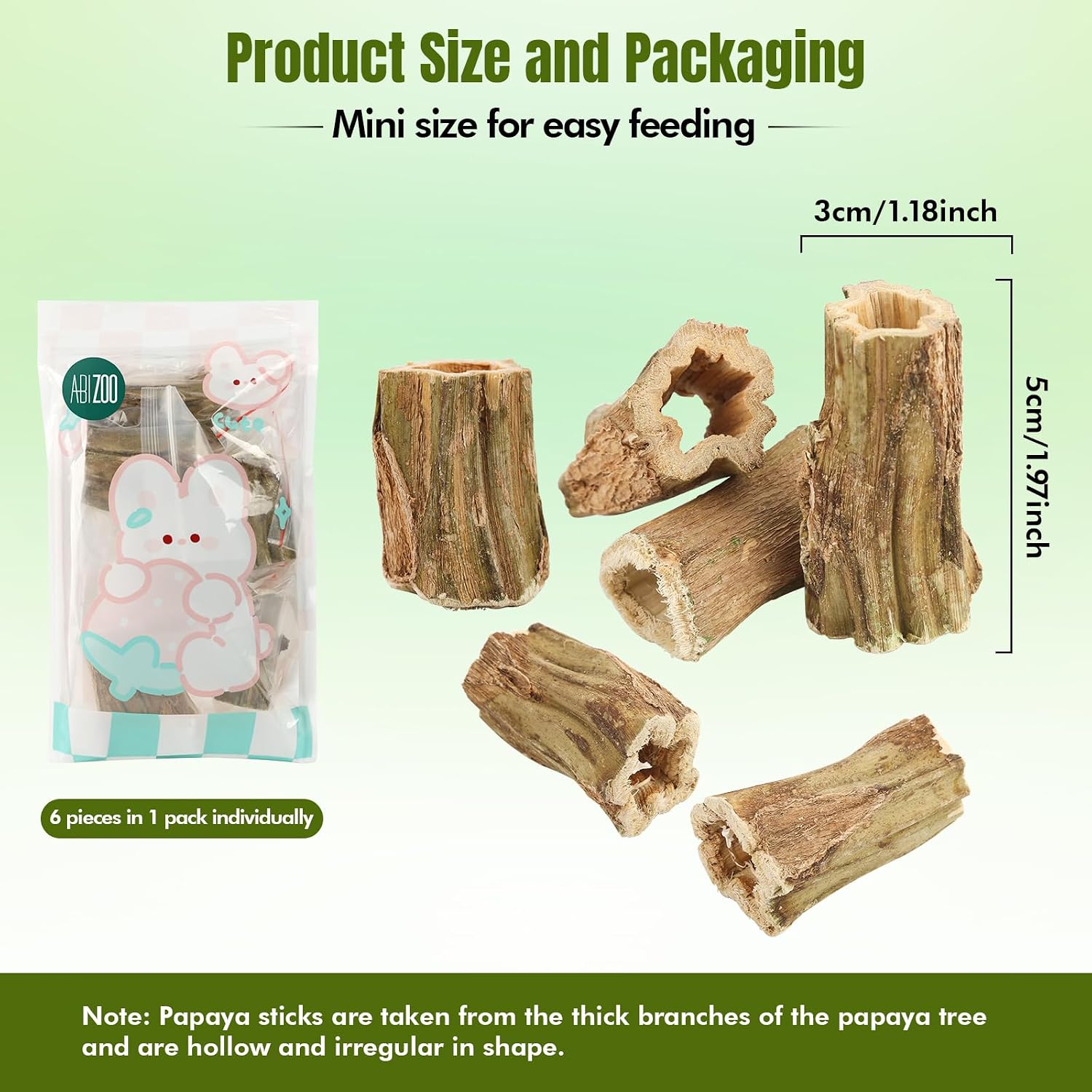 Abizoo organic rabbit chewing treats for stress and boredom relief