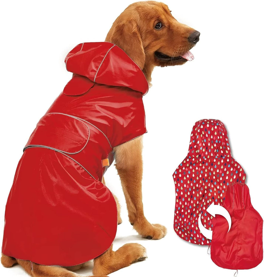 Kimee large size premium dog slicker poncho packaging demonstrating its lightweight material.