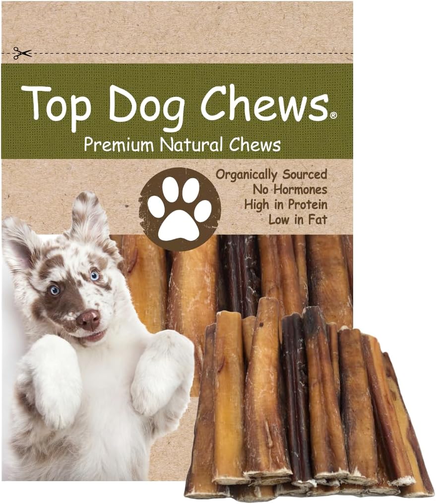 Top Dog Chews 6" Bully Sticks - 25 Pack, 1.3 LB Bag, All Natural, Roasted, Sourced from Free Range Beef, High Protein, Low Fat Dog Chews for Healthy Teeth, Gums & Chewing Satisfaction. - Image 12