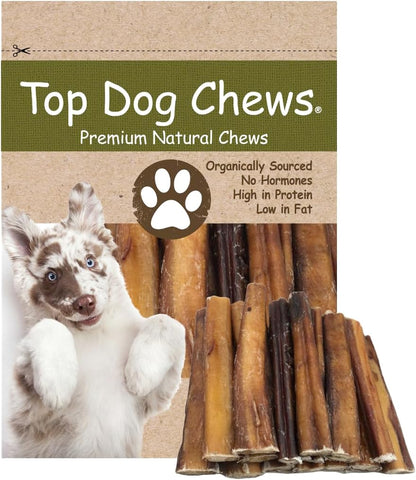 Top Dog Chews 6" Bully Sticks - 25 Pack, 1.3 LB Bag, All Natural, Roasted, Sourced from Free Range Beef, High Protein, Low Fat Dog Chews for Healthy Teeth, Gums & Chewing Satisfaction. - Image 12