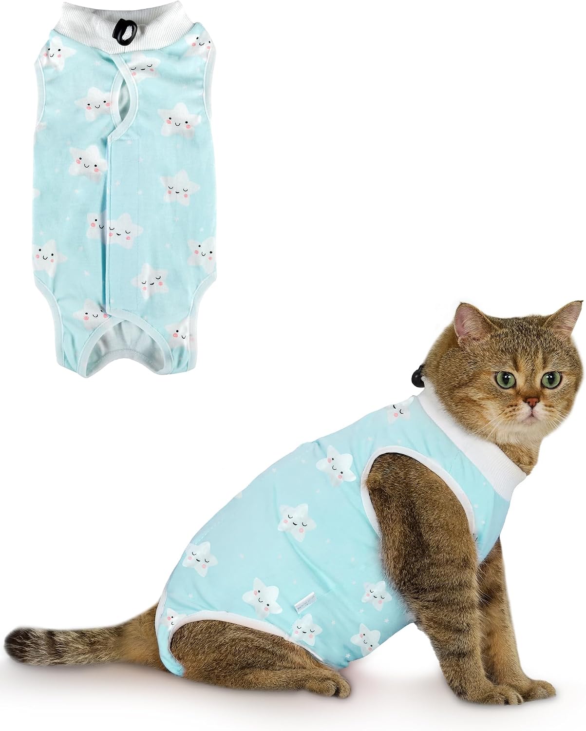 ANWA flexible cat body suit showing stretchability and fabric texture.