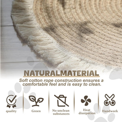 Xanadued cat rug fringe detail and woven quality