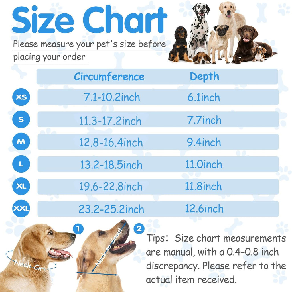 Inspack adjustable dog cone showing velcro attachment details
