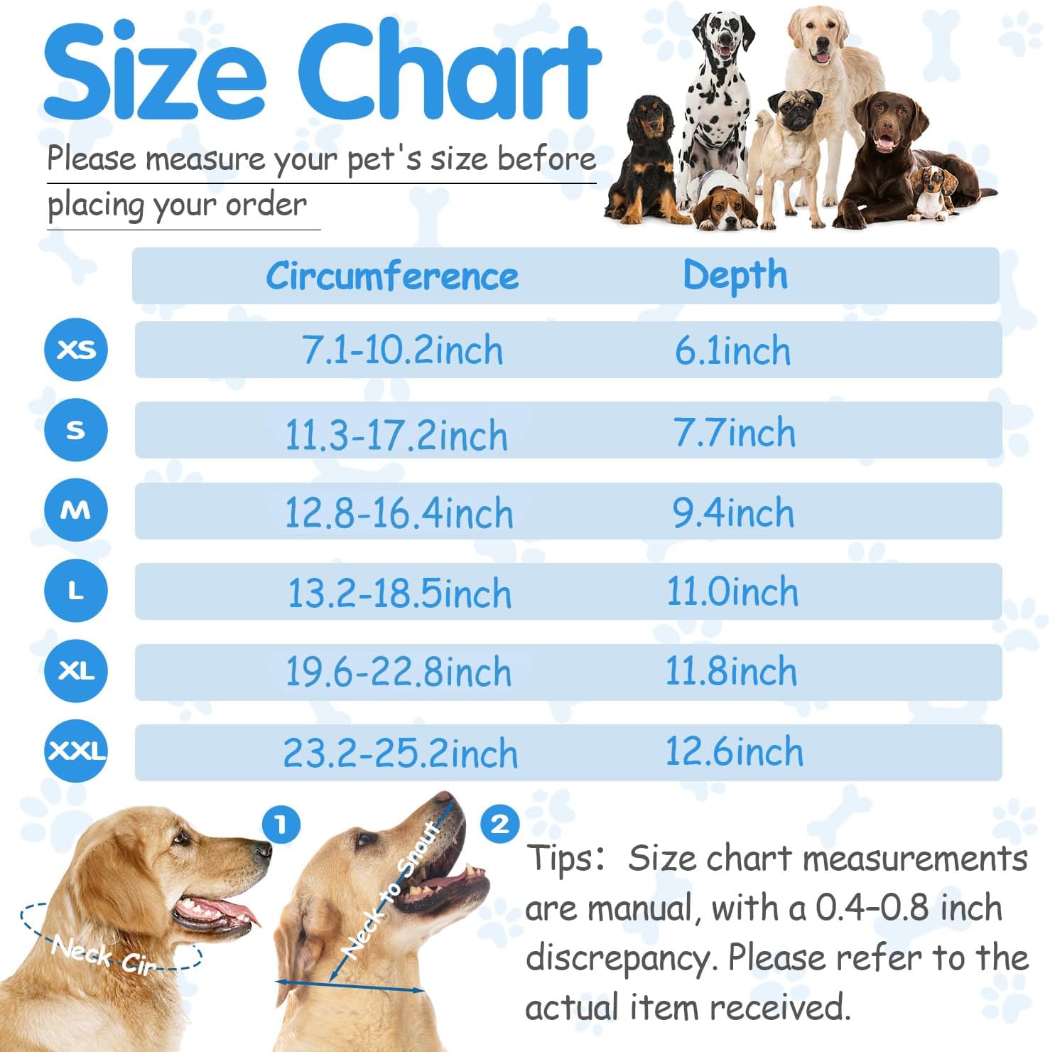 Inspack adjustable dog cone showing velcro attachment details