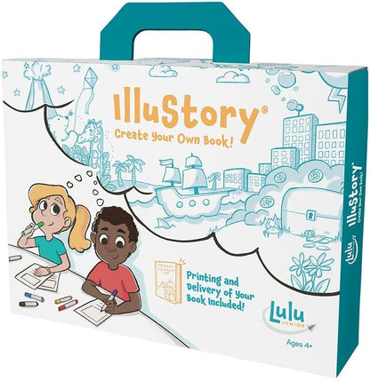 Lulu Jr. IlluStory Book Making Kit front view of educational packaging