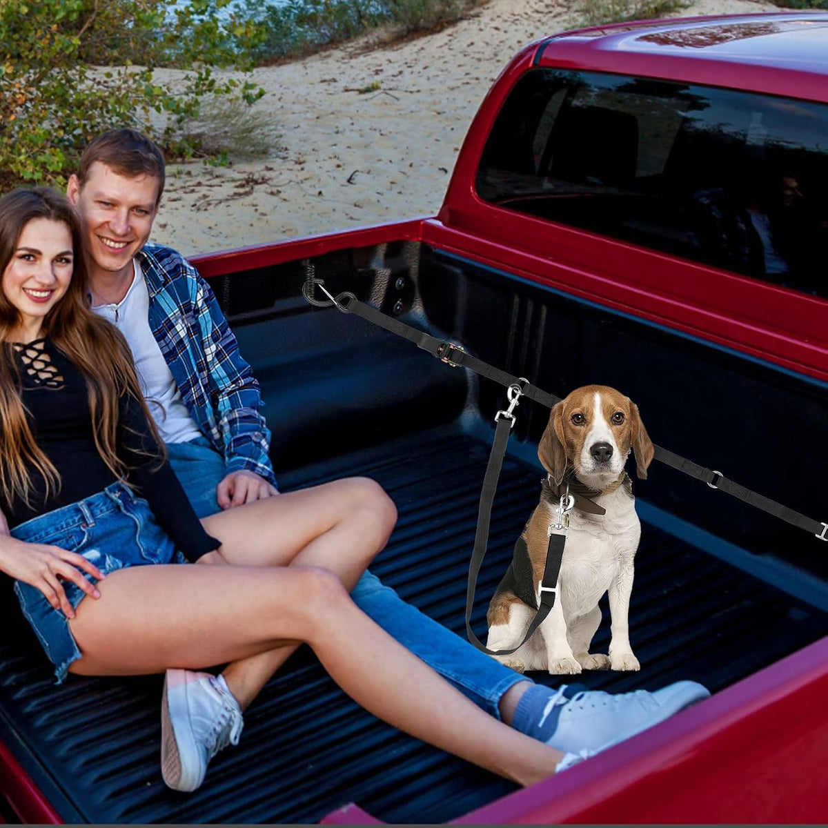Skipwall dual dog truck bed tether packaging