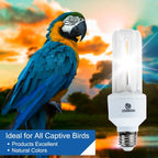 UVA UVB Light Bulb for Birds 2.4 UVB 20W Compact Flourescent Lamp for All Kinds Captive Birds - Image 2