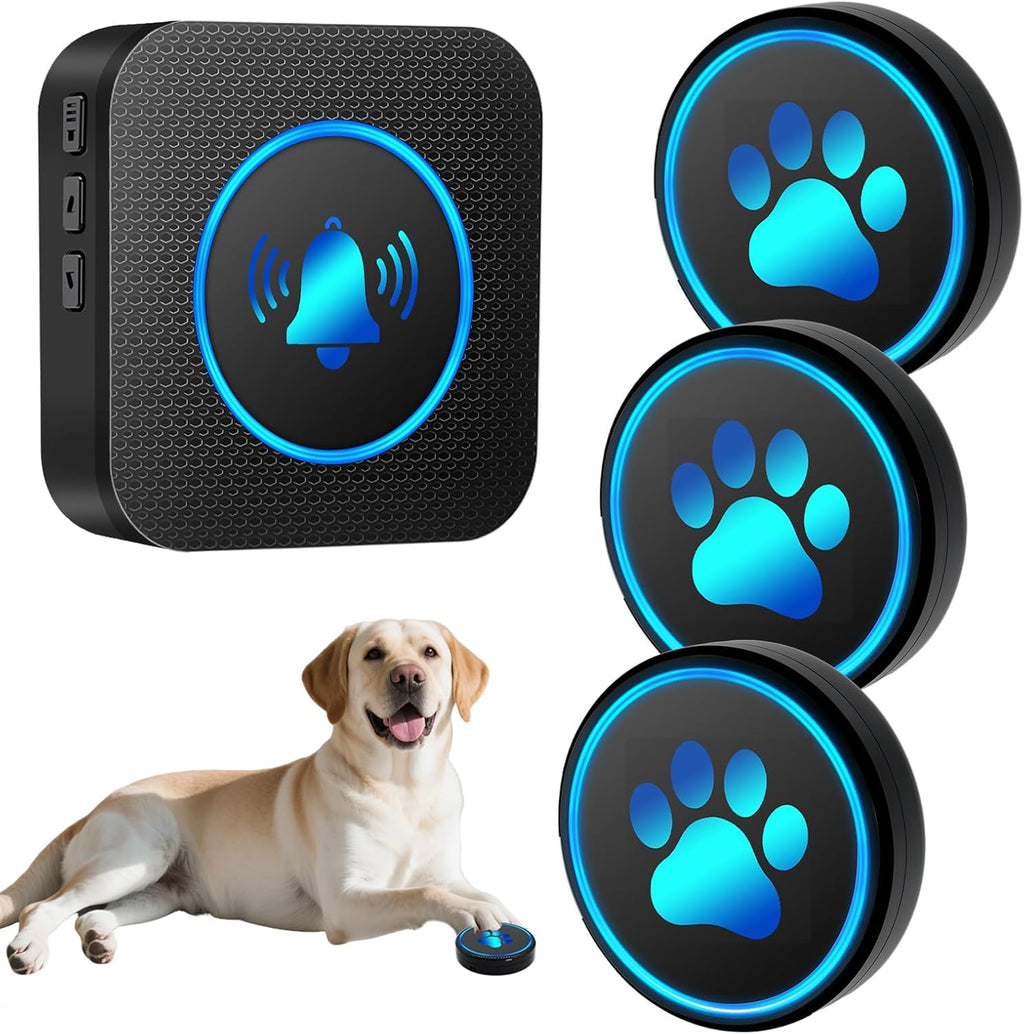 Dog Door Bell for Potty Training, Smart Wireless Doggie Doorbell to Go Outside, 1000 Feet Long Range with IP65 Waterproof Super-Light Touch Button, 60 Melodies & Adjustable Volume (2 Button) - Image 11