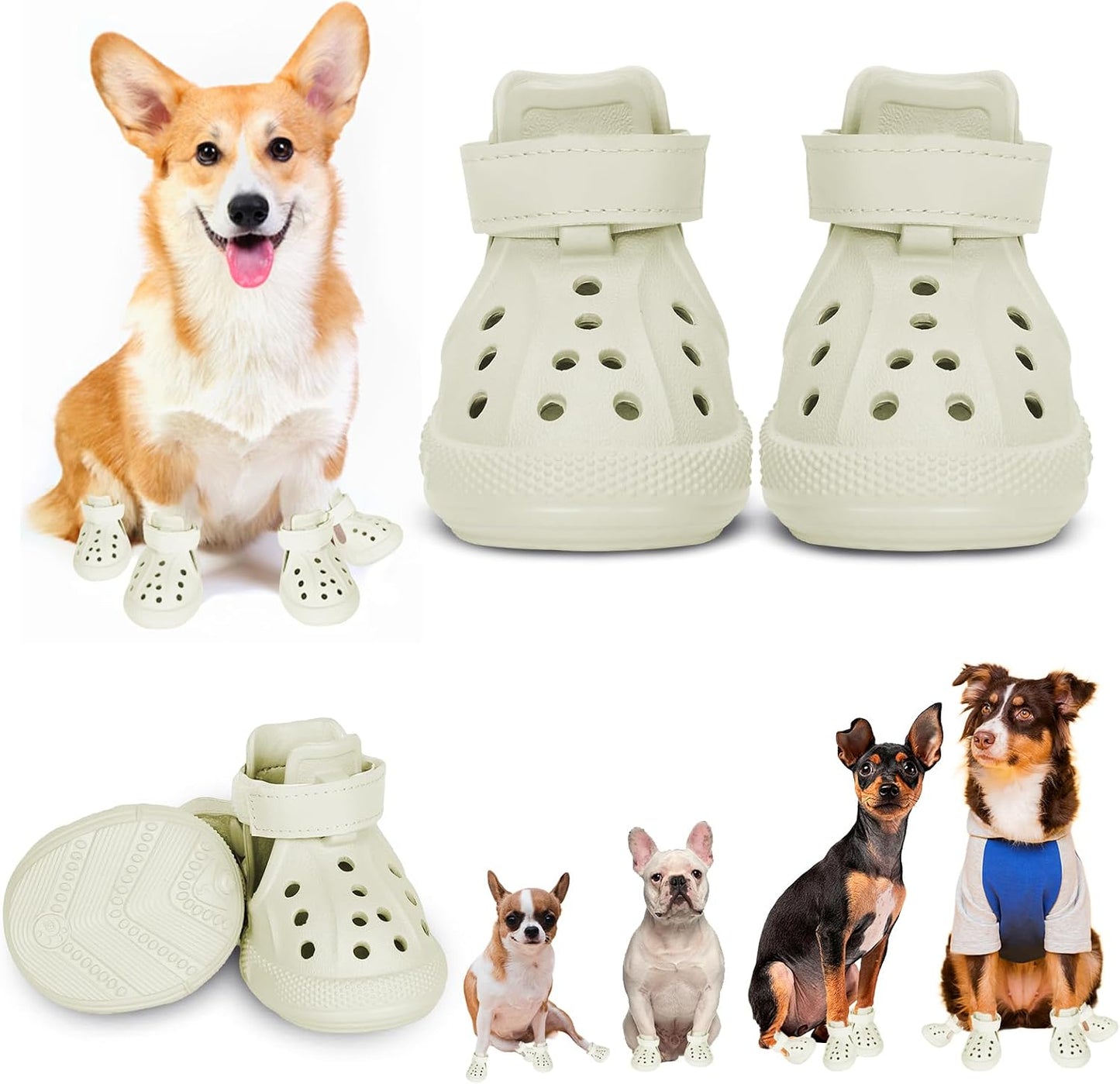 Tewiwap breathable dog shoes for medium large dogs front view